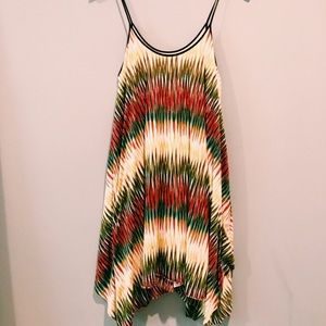 Ecote Multi-Color Sunburst Spaghetti Strap Dress